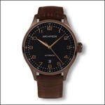 ARCHIMEDE KLASSIK 42 BICOLOR Antique Gold PVD Automatic, brown leather #UA7929-A2.9-G5 black |#UA7929-A2.7-G5 white